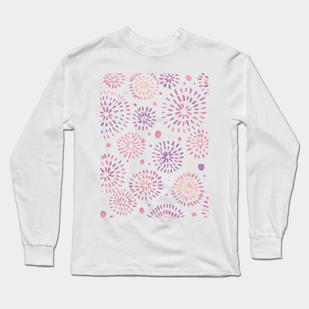 Abstract watercolor sparkles – pastel pink Long Sleeve T-Shirt by wackapacka